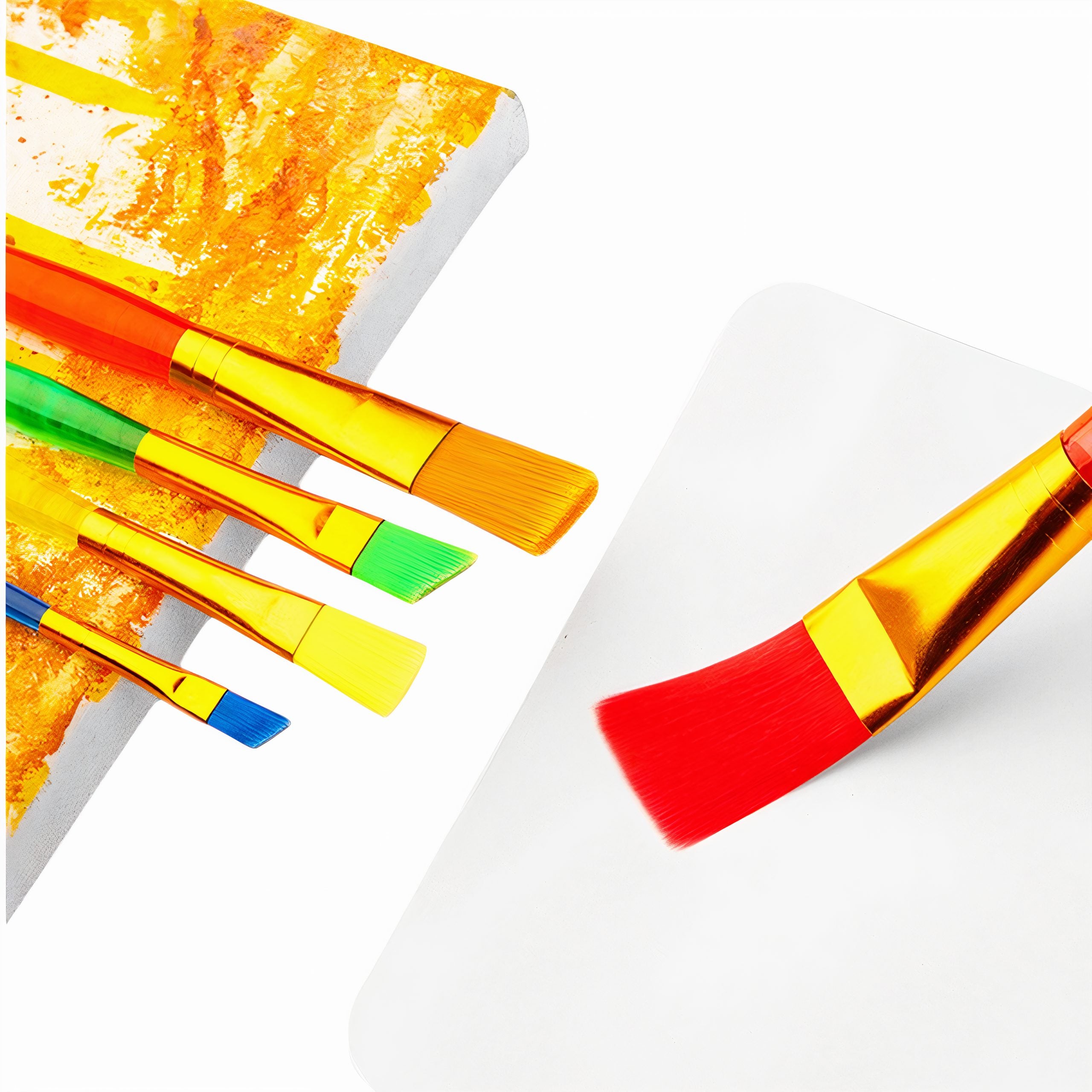 Pensule pentru Pictura 12/set Diferite Dimensiuni cu Maner, din Plastic Colorate Engros
