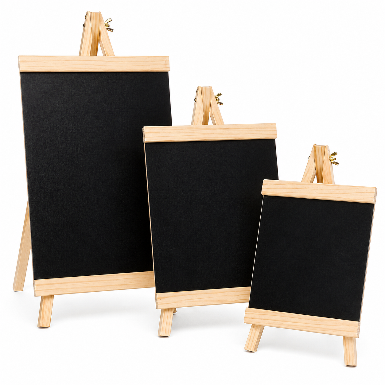 Tabla Neagra 20x36cm, de Scris cu Șevalet din Lemn, pentru Cretă, Pliabilă, Reutilizabilă Engros