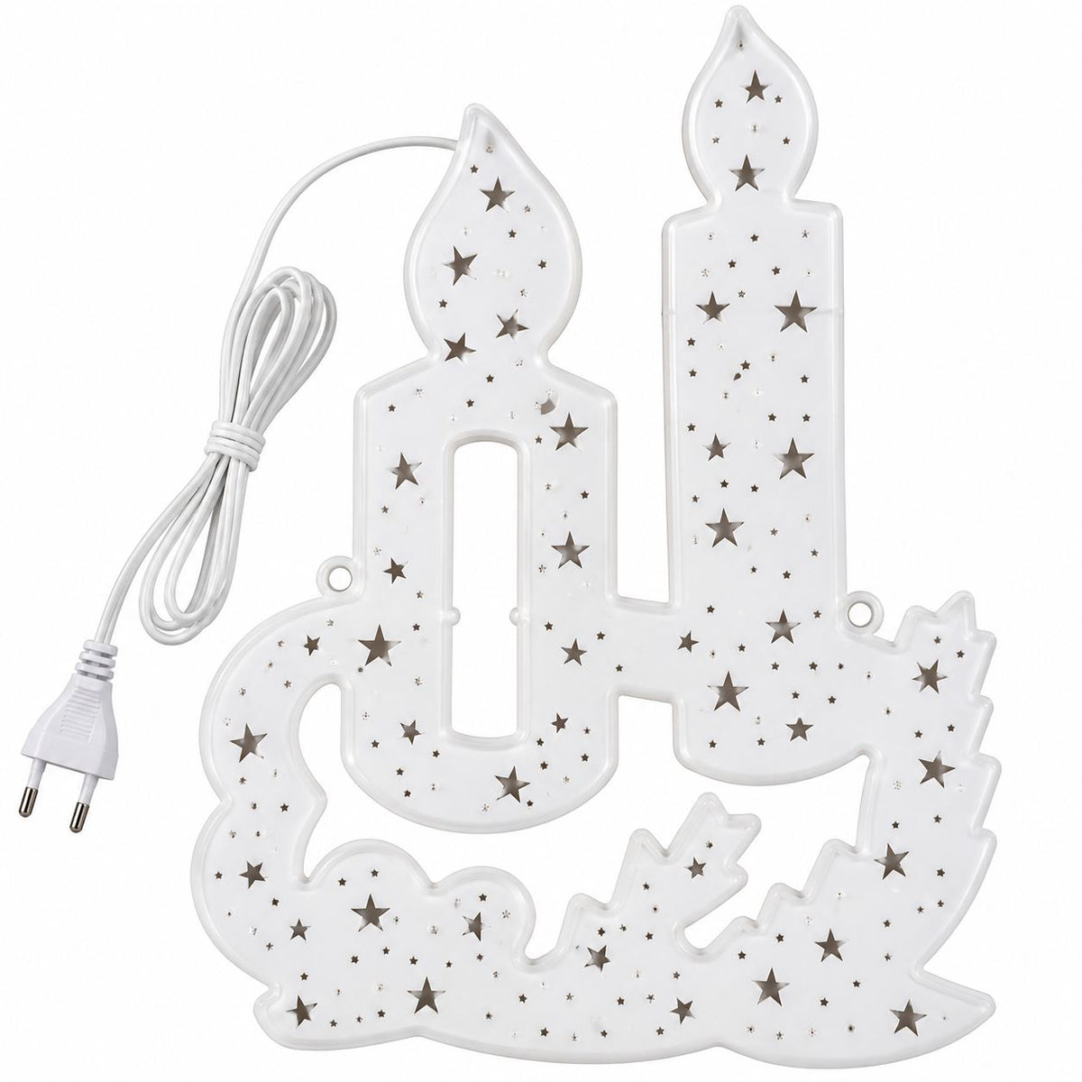 Decoratiune de Crăciun 42x28cm, Lumanari, Instalatie cu Lumină LED Multicoloră, pentru Interior și Exterior Engros