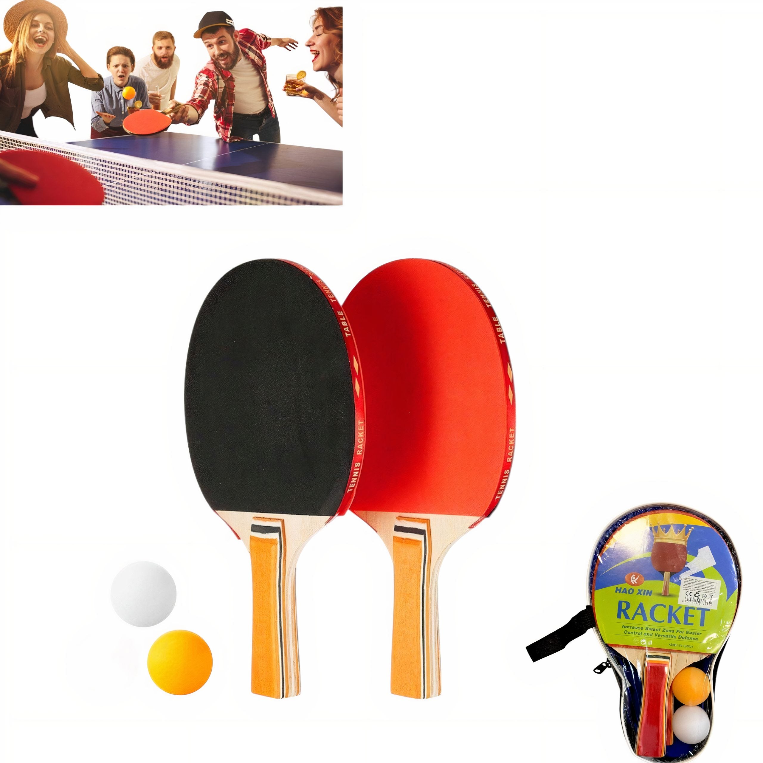 Palete de Tenis 24cm de Masa 2/set, cu 2 Mingii Inculse Engros