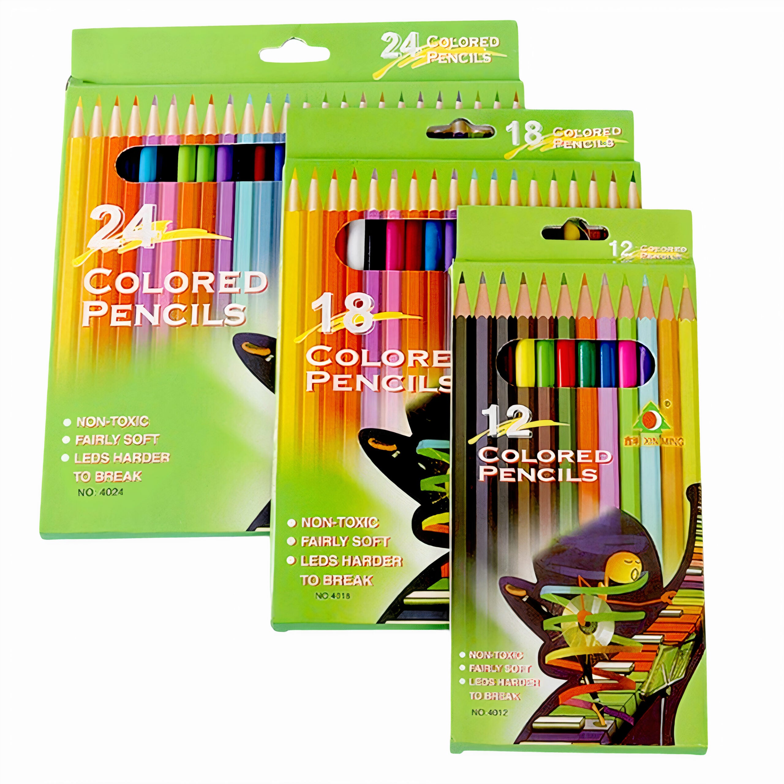 Creioane Colorate 17cm 18 culori, 6/set Diferite Culori Engros