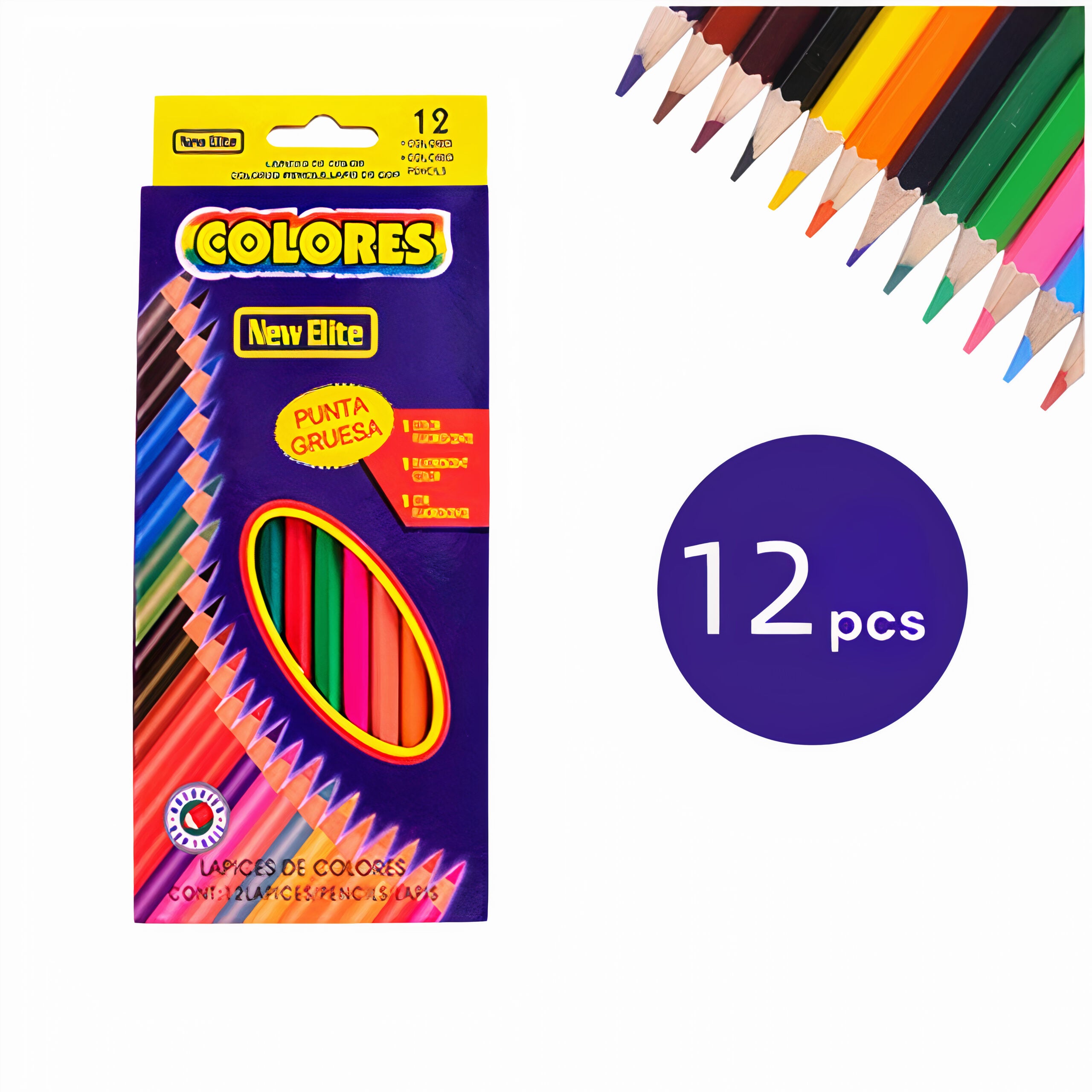 Creioane Colorate 12/Set, 12 Culori, 17 cm Engros