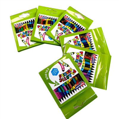 Creioane Colorate 24/Set, 12 Culori, 9 cm Engros