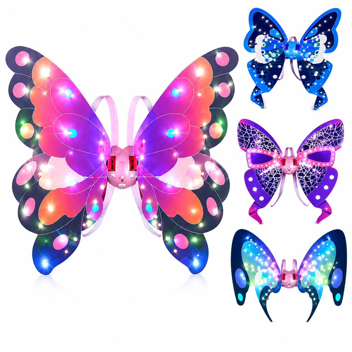 Aripi de Fluture Interactive 77×69.7×46cm , cu Lumini LED Colorate, Muzica si Miscare, pentru Copii Diferite Modele Engros