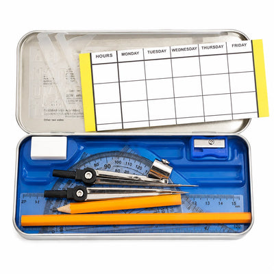 Trusa de Geometrie 10/Set, din Metal, cu 11 Instrumente Engros