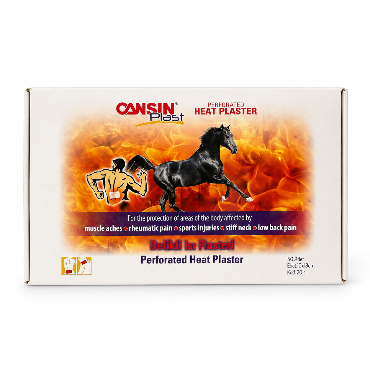 Plasturi Antireumatici 50/set, cu Ardei Iute, 10x18cm Cansin Engros