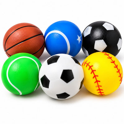 Mingi Sport Moi 6/set, din Cauciuc 5.5cm, cu Sunete, Diferite Modele Engros
