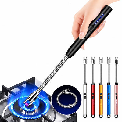 Bricheta Electrica cu Arc 26cm, Gat Flexibil 360°, Reincarcabila USB, Diferite Culori Engros