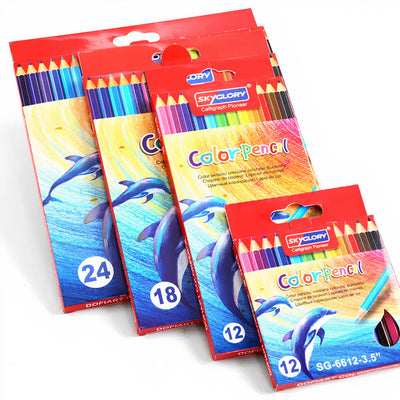 Creioane colorate SkyGlory 24/Set, 12 culori, 9 cm Engros