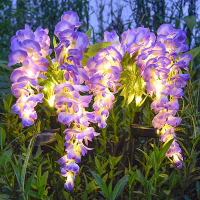 Lampă Solară LED 2/set, Model Flori Căzătoare Decorative, 80cm Panou Solar Integrat, Diferite Culori Engros