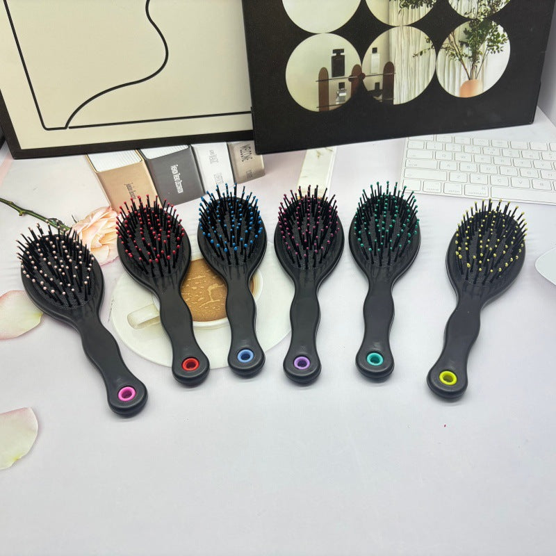 Perie de Păr 20cm din Plastic 12/set cu Oglindă, Diferite Culori Engros