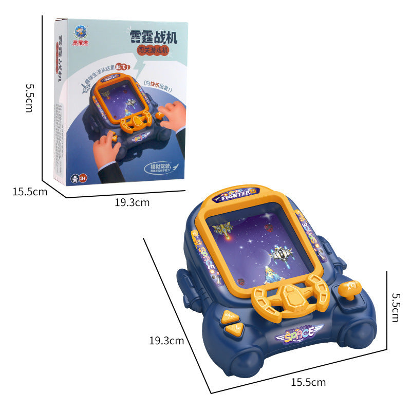 Consolă de Joc Spațială 19x15.5cm cu Volan Interactiv și Efecte Luminoase, Diferite Culori Engros