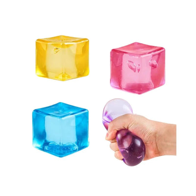 Cub Antistres 12/set, Nee Doh Ice Cube 5x5cm, Jucărie Senzorială Squishy din Gel Elastic, Stretch & Squeeze Engros