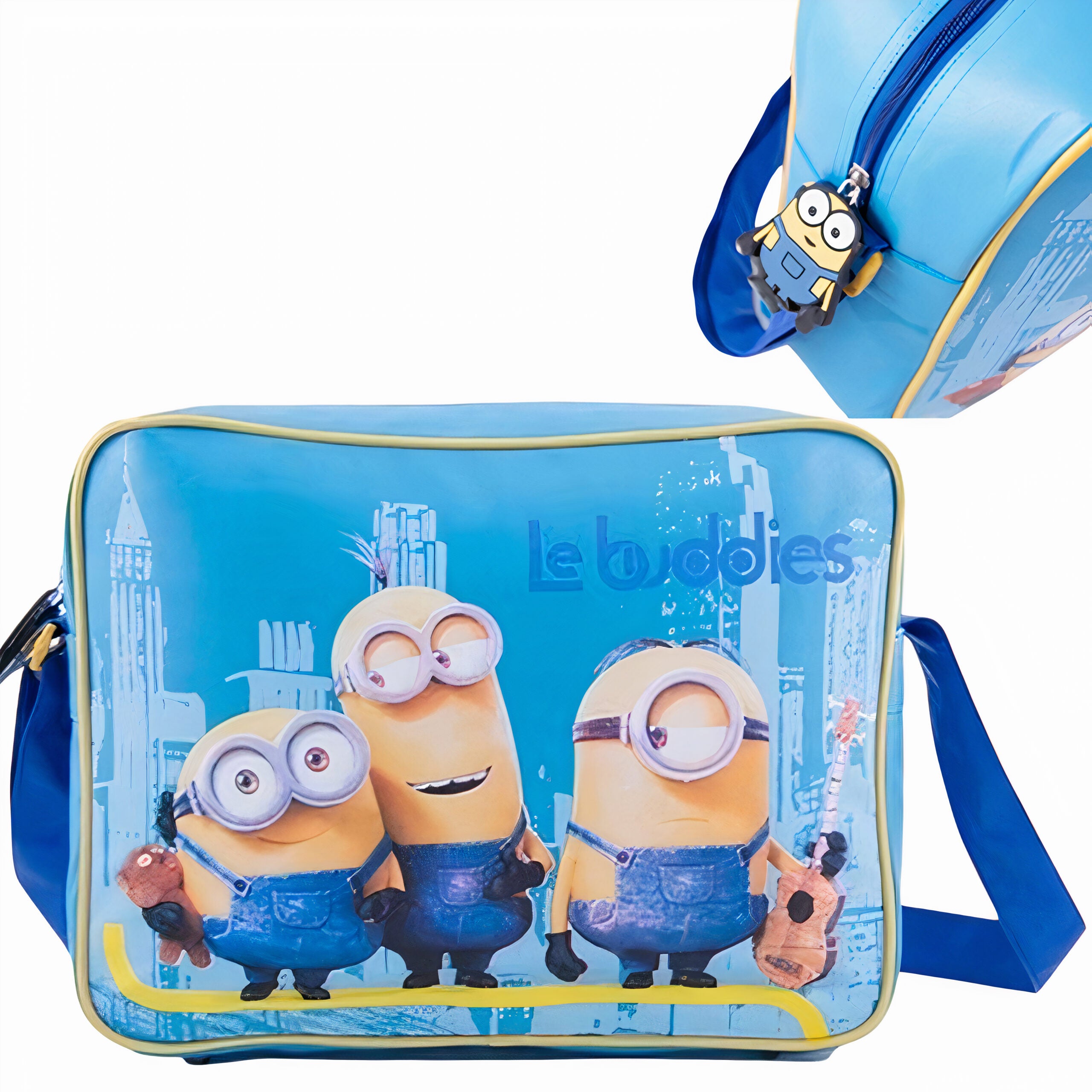 Ghiozdan Minions, cu Bretea si Fermoar, 29x37x11 cm Engros