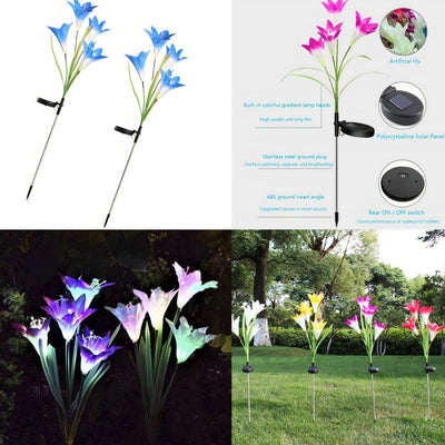Lampa Solara 2/set Model Floare, 73cm Diferite Culori Engros