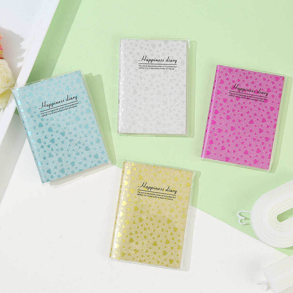 Agendă Glitter 10/set, Copertă Lucioasă, Dictando 16x9.5cm, Diferite Modele Engros