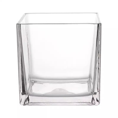 Pahar din Sticlă 6/set, Model Cub Pătrat 8x8cm, Bol Transparent Engros