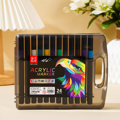 Markere Acrilice 24/set, Vârf Pensulă Soft Brush, pe Bază de Apa Engros