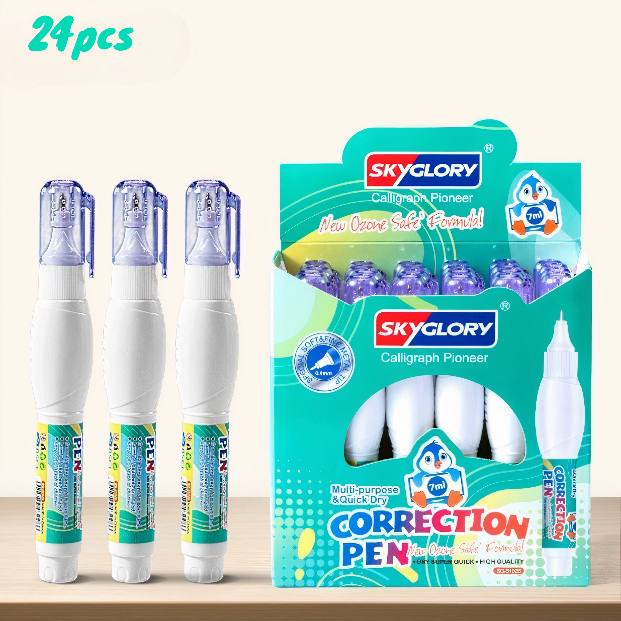 Pasta Corectoare 24/Set, Tip Pix, 7 ml Engros