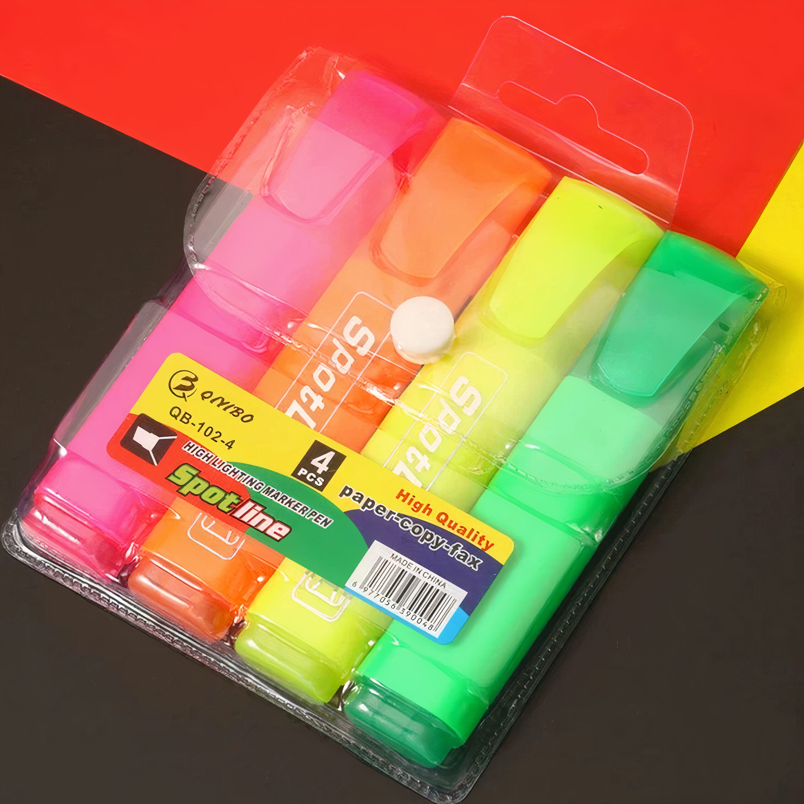 Markere Evidentiatoare 4/Set, Diferite Culori, Neon Engros