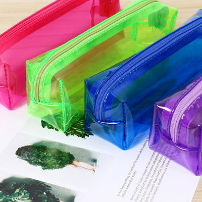 Penar Fluorescent 12/set, Transparent 20×7×5cm, din Plastic cu Fermoar, Diferite Culori Engros