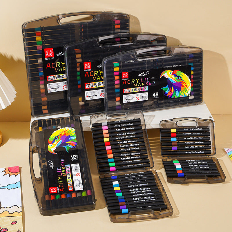 Markere Acrilice 80/set, Vârf Pensulă Soft Brush, pe Bază de Apa Engros