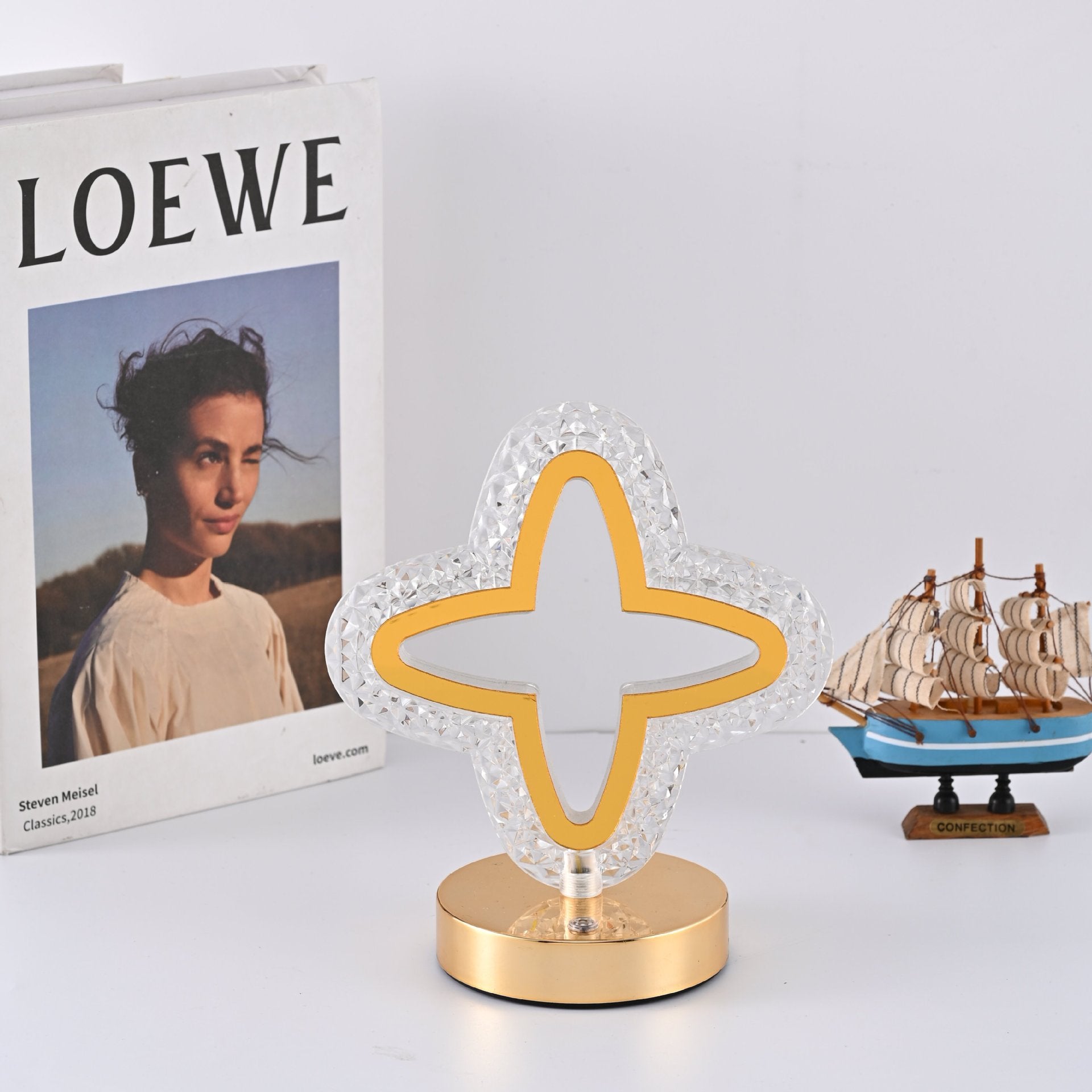 Lampă LED Decorativă Cristal 20x16.5cm, 3 Moduri de Lumină, Control Touch, Reîncărcabilă Engros