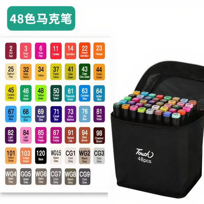 Markere 48/Set Doua Capete, Gentuta, Carioci Multicolor, 15 cm Engros