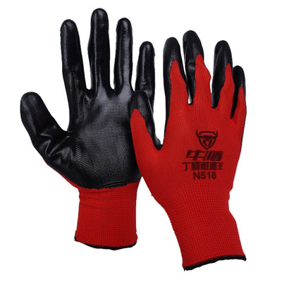 Manusi de Protectie Acoperite cu Latex, Marimea 10, Rosu si Negru, 29-41 Engros