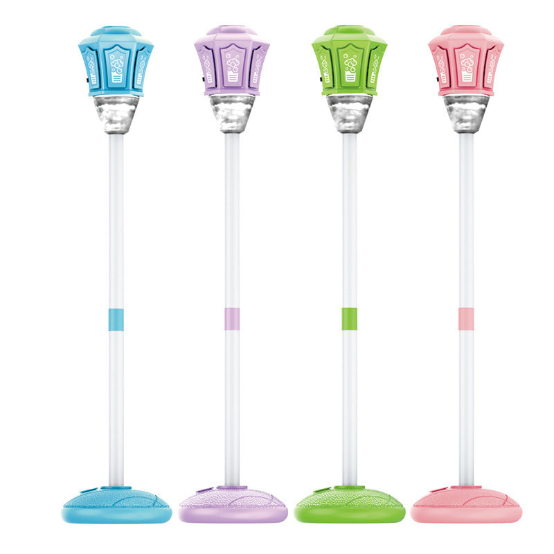 Aparat de Baloane de Săpun, Model de Lampă Stradală, cu Înălțime Reglabilă 51–119cm, Muzică, Lumini LED și Telecomandă, Diferite Culori Engros