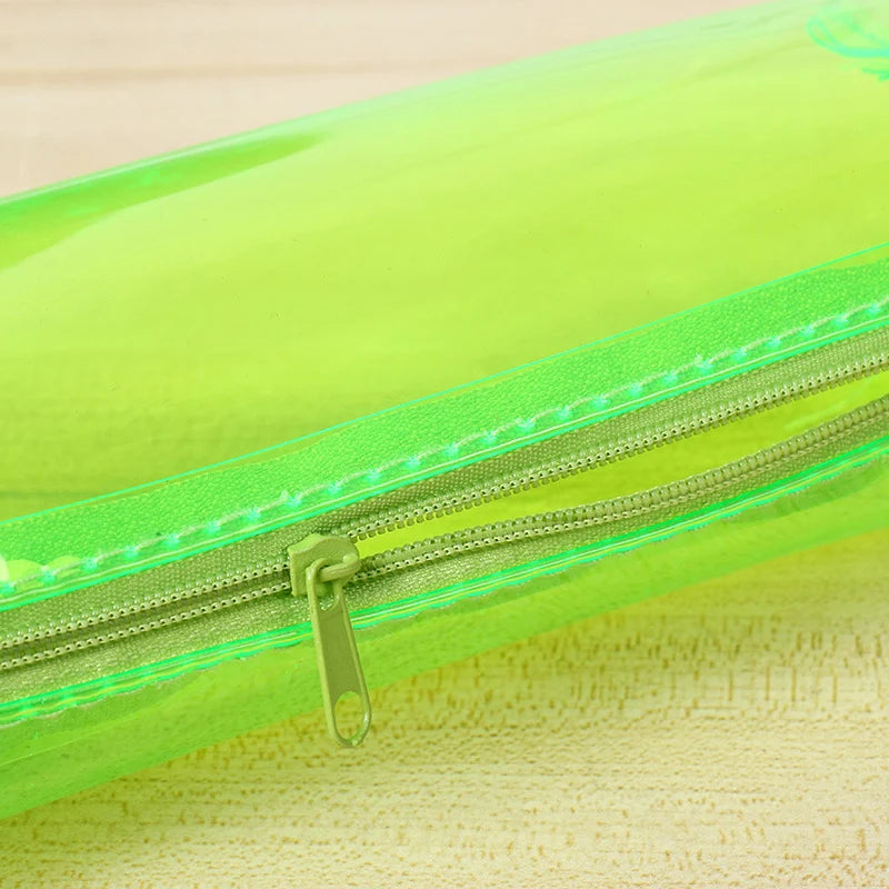 Penar Fluorescent 12/set, Transparent 20×7×5cm, din Plastic cu Fermoar, Diferite Culori Engros