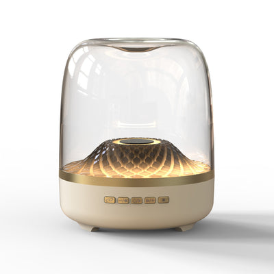 Boxă Audio Bluetooth Portabilă 13x11cm Model Cristal Acustic Mini, luminare LED Multicoloră USB Engros