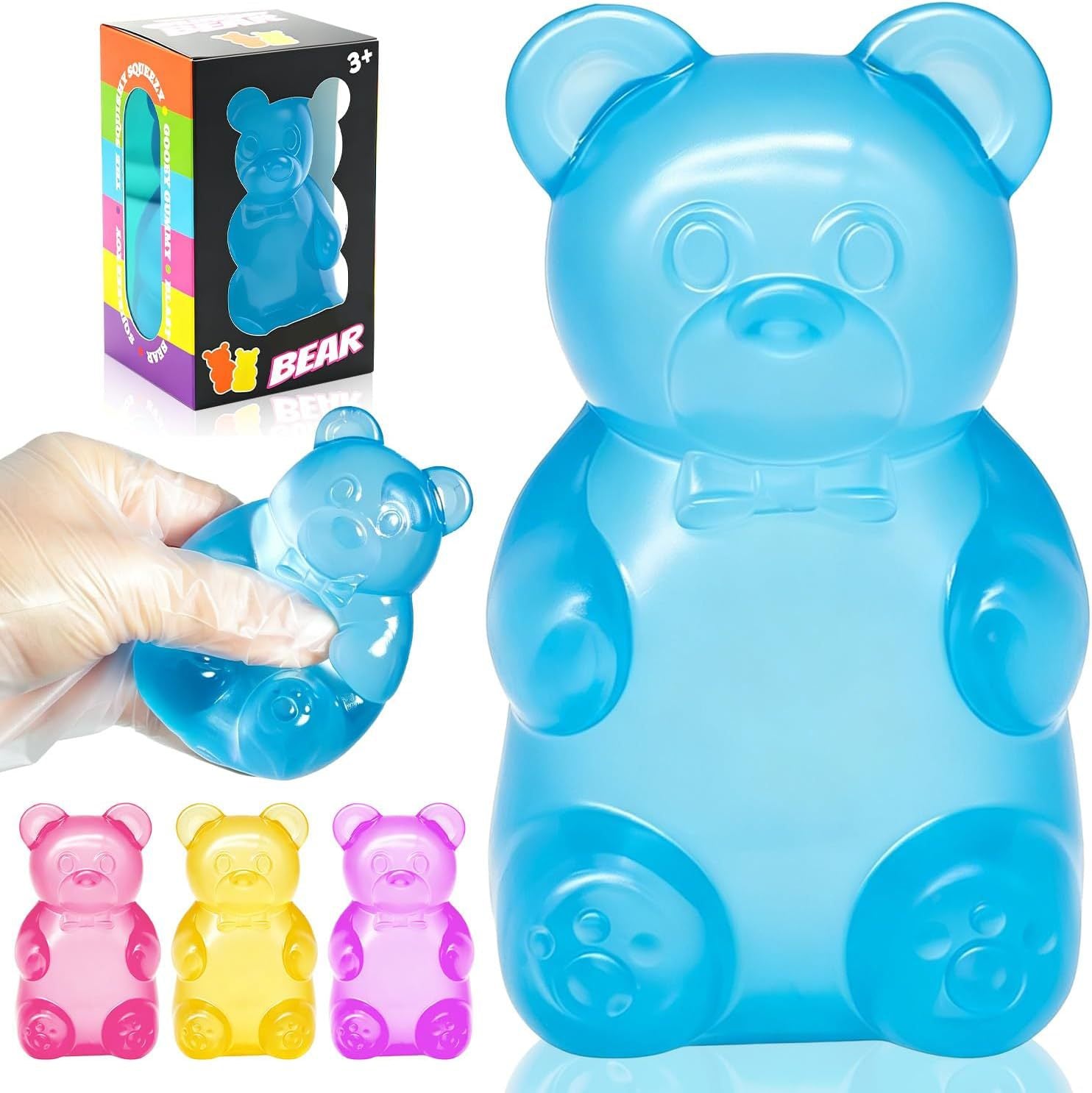 Jucărie Squishy 12/set, Gummy Bear 7cm, Antistres, Stretch, Diferite Culori Engros