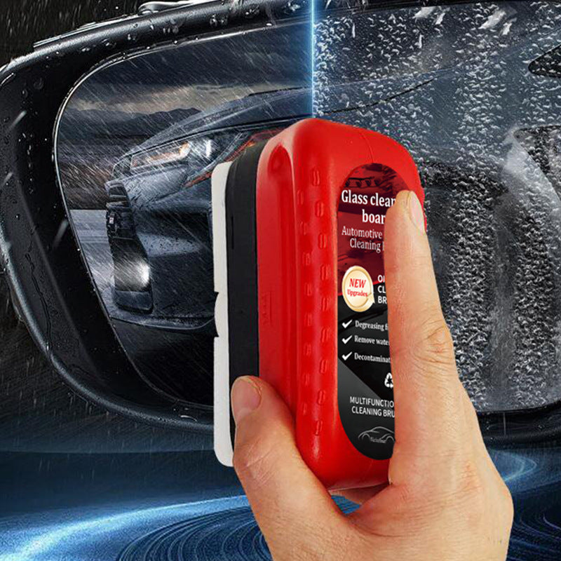 Perie Multifunctionala Curatare Parbriz Auto cu Solutie si Burete 120ml, pentru Indeparat Pelicula de Ulei si Pete de Apa Engros