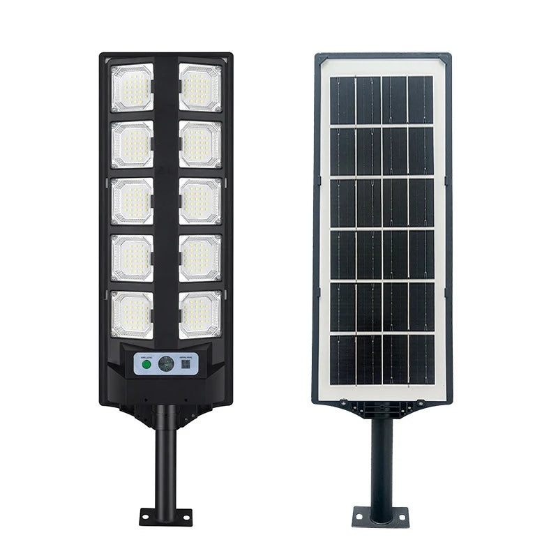 Lampă Solară Stradală BK260-10, 60cm, cu Panou Solar Integrat, 10 LED-uri Puternice, Telecomandă, Senzor de Lumină, Rezistentă la Apă Engros
