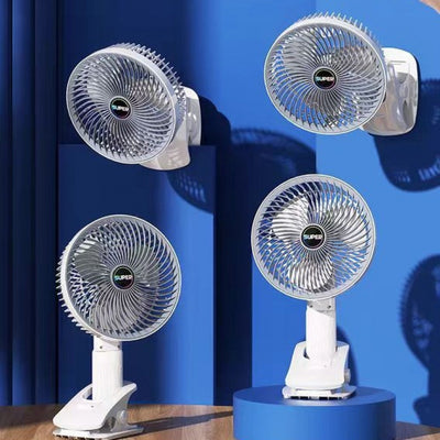 Ventilator Portabil cu Clemă 30×16cm, USB Reîncărcabil, 3 Trepte de Viteză, Rotire Reglabilă 360° Engros