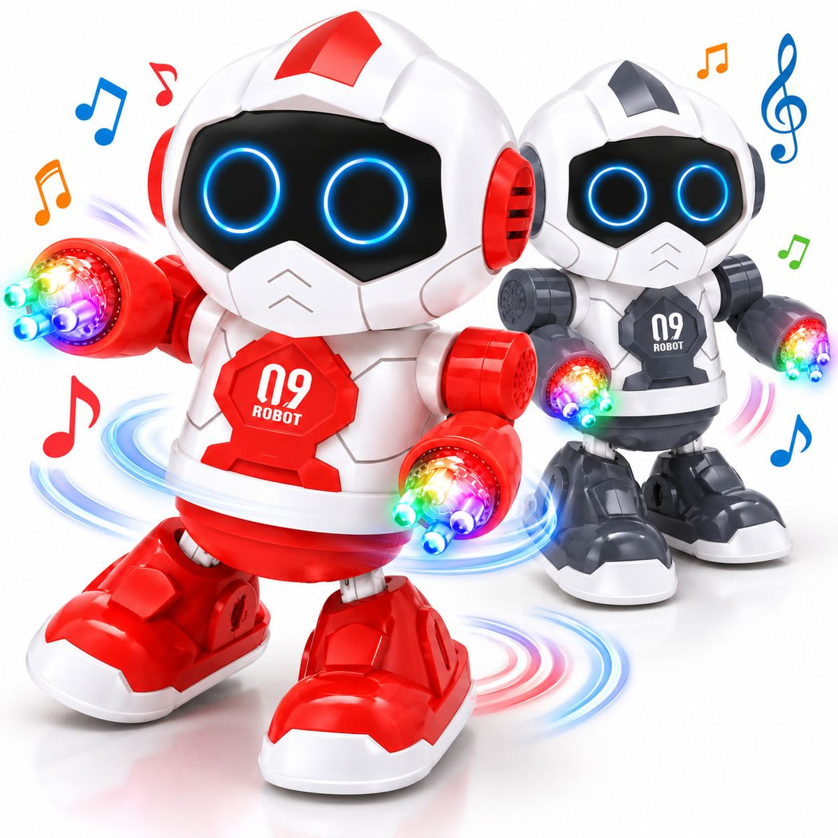 Robot Dansator 21cm, cu Inregistrare si Redare Voce, Lumini Colorate, Muzica si Miscare, Diferite Culori Engros