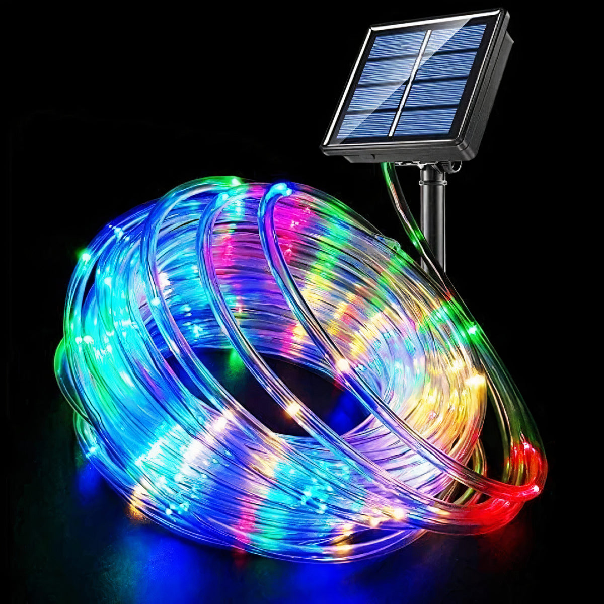 Instalatie solara furtun, 10M, 100 Led, Multicolor, Engros