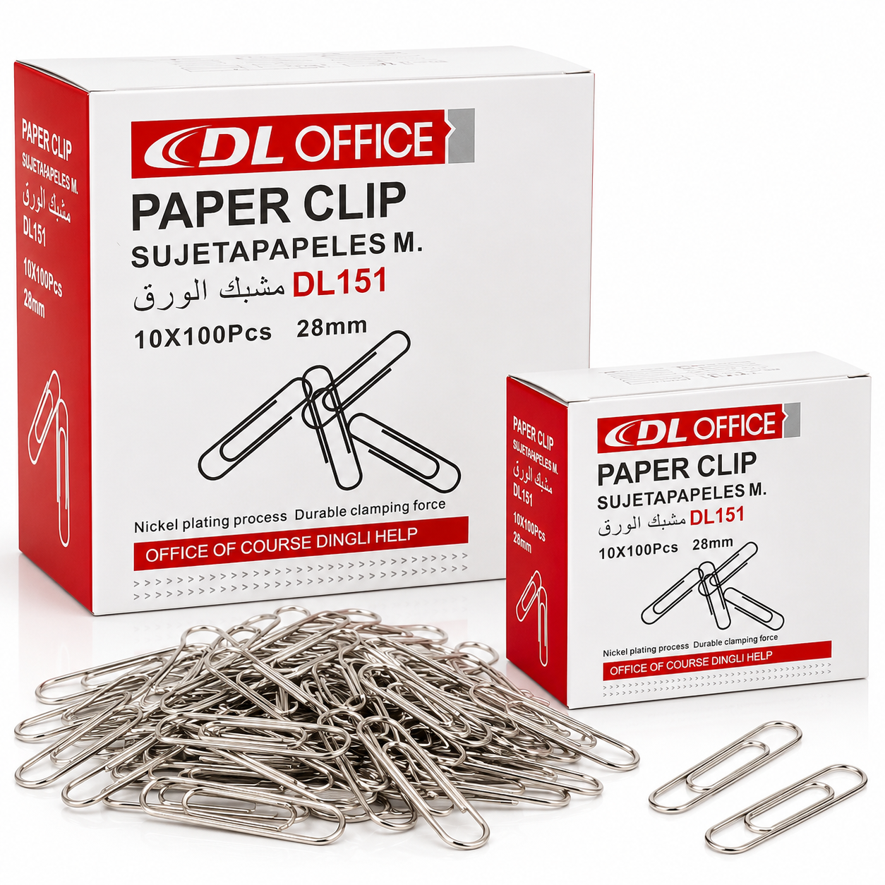 Agrafe de Birou DL151, 28mm, Metalice, 100 Buc/Cutiuta, 10 Cutiute/Set Engros