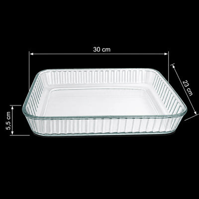 Vase Termorezistente din Sticlă pentru Cuptor, 5+1 Piese, Diferite Dimensiuni, cu Capac și Tăvi pentru Gătit Engros