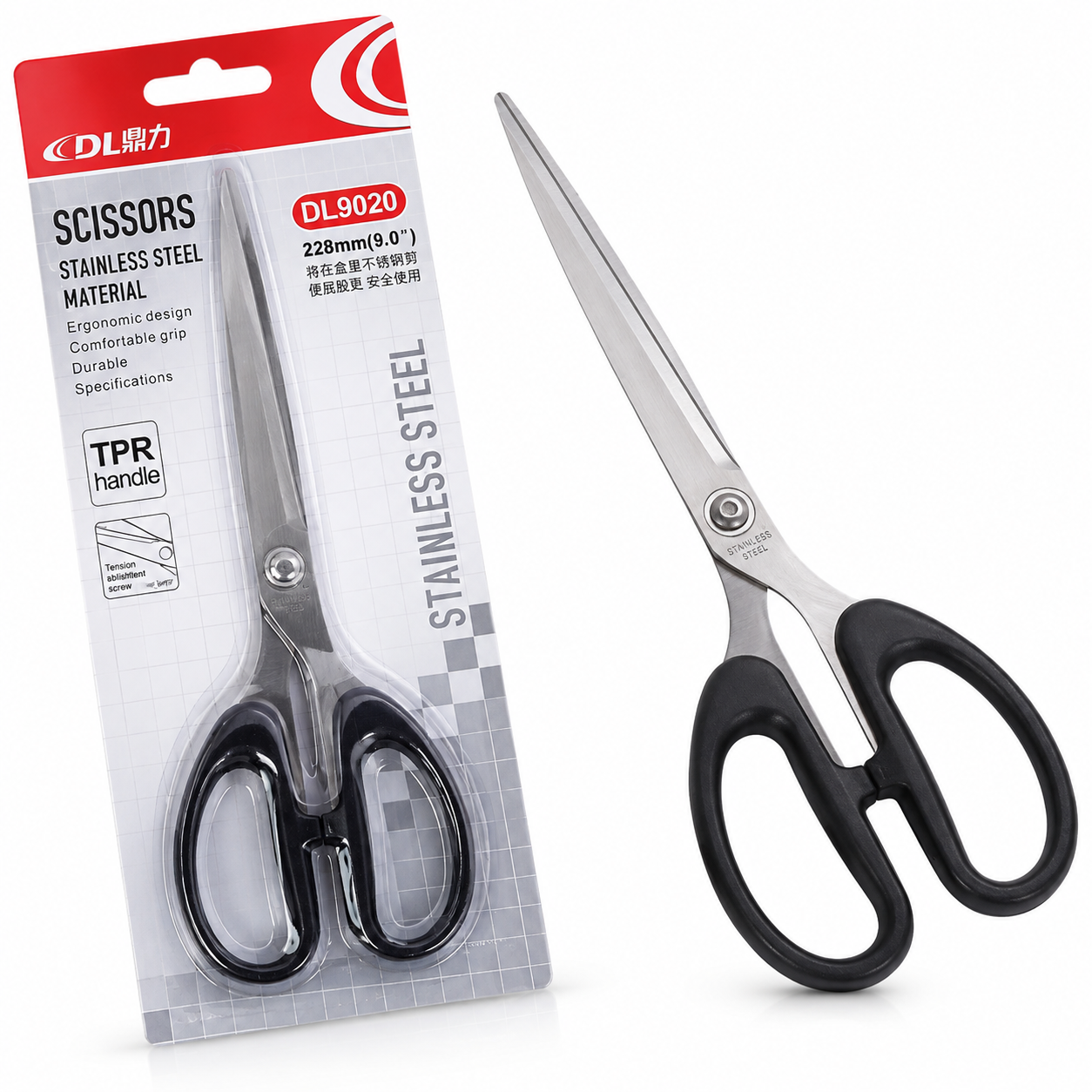 Foarfecă DL9020 12/set din Oțel Inoxidabil 22cm, cu Mâner Ergonomic Engros