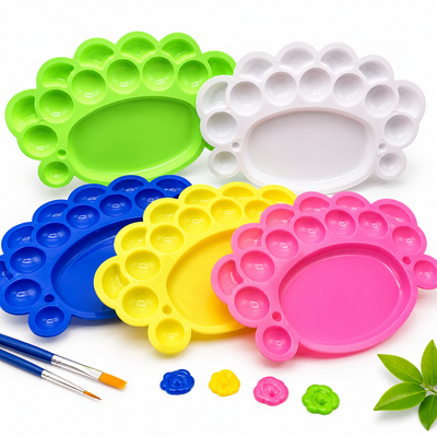Paleta pentru Pictura din Plastic 20x13cm, Diferite Culori 12/set Engros