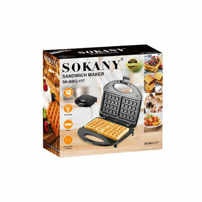 Aparat Electric pentru Vafe / Gofre 24x24cm, Indicator LED, Sistem de Închidere Engros