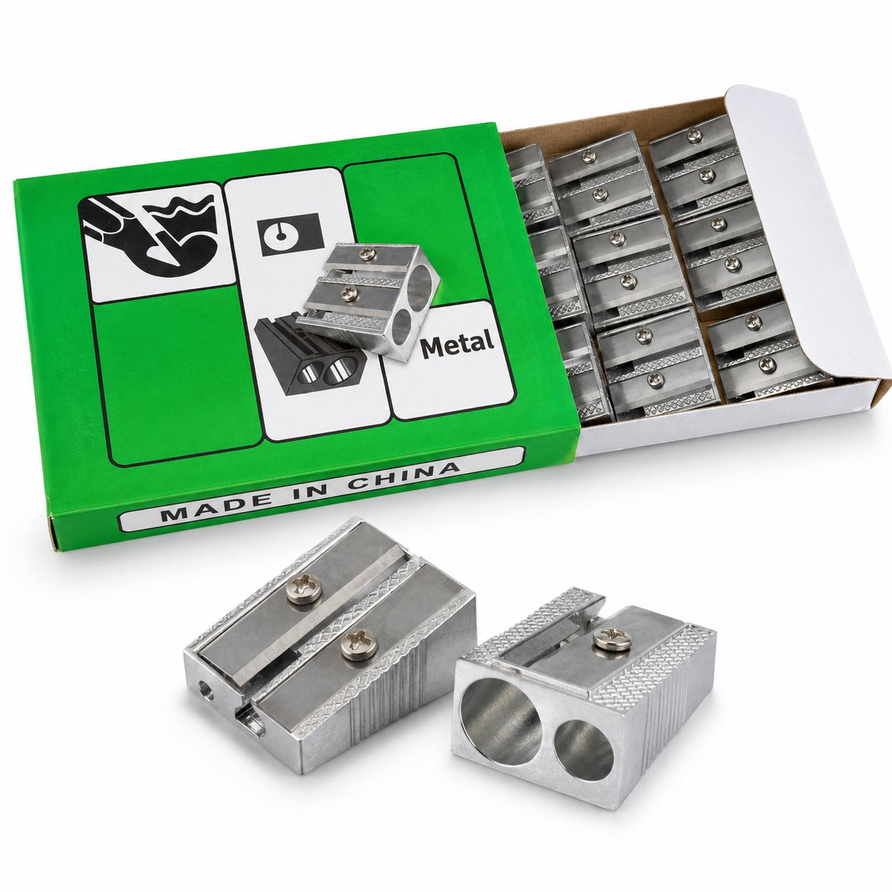 Ascutitoare Dubla 12/set, Metalica 2.5cm Engros