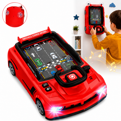 Simulator Auto Interactiv 39.3x24x13.9cm, Masina de Curse cu Volan, Pista, Lumini si Sunete Engros