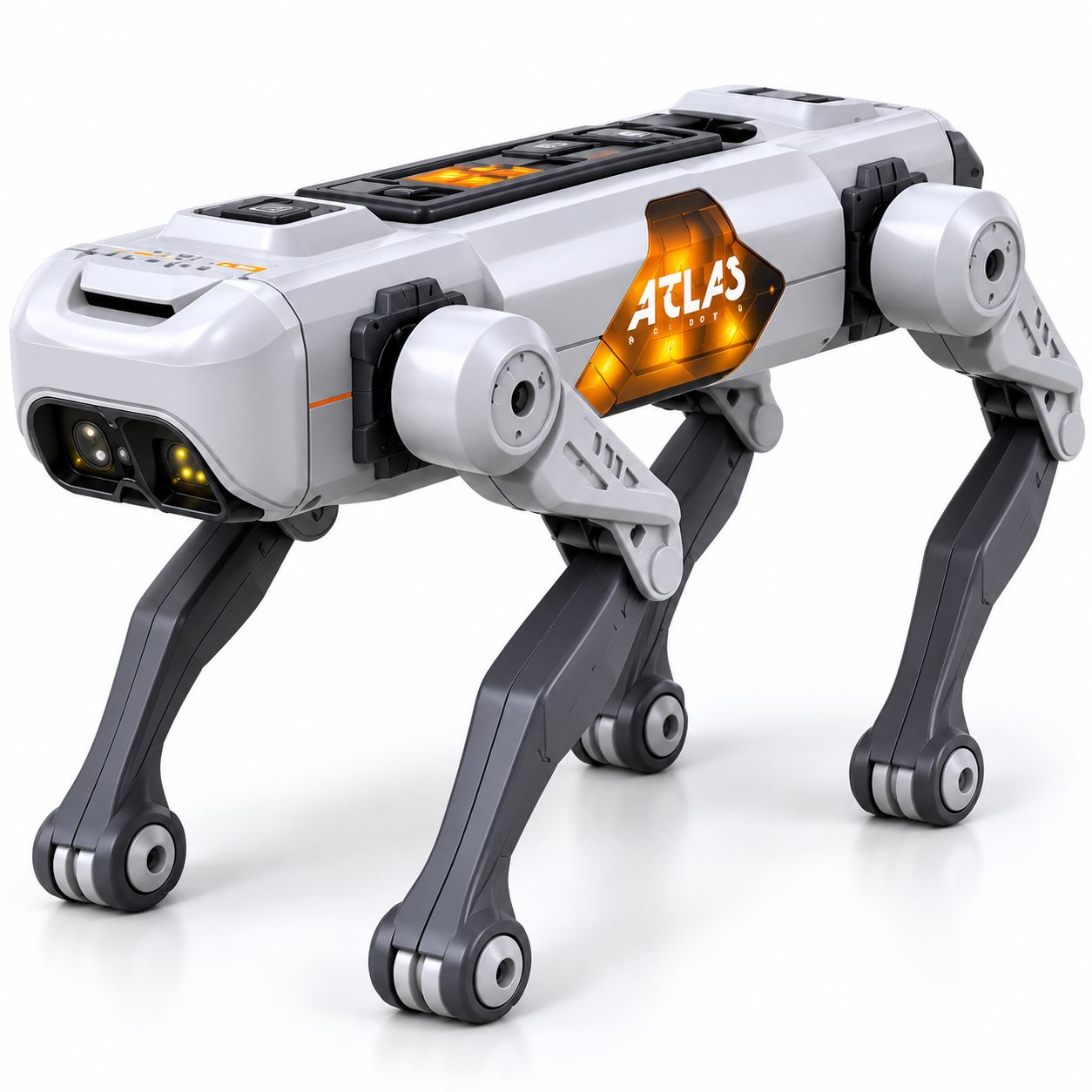 Caine Robot Inteligent AI+ Robotic Dog 30cm, Model 8877, cu Telecomanda 2.4GHz, Control Vocal si prin Aplicatie, Bluetooth, Acumulator 3.7V, Incarcare USB, Miscari Bionice, Lumini si Sunete Engros