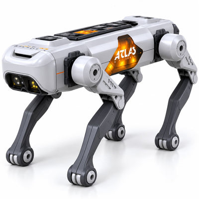 Caine Robot Inteligent AI+ Robotic Dog 30cm, Model 8877, cu Telecomanda 2.4GHz, Control Vocal si prin Aplicatie, Bluetooth, Acumulator 3.7V, Incarcare USB, Miscari Bionice, Lumini si Sunete Engros