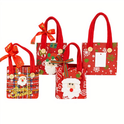 Gentuță Cadou 12/set de Crăciun 10x10x6cm, cu Fundita, Diferite Modele Engros