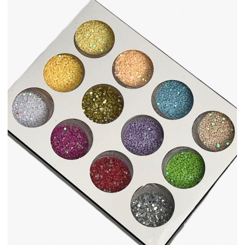 Sclipici multicolor pentru unghii 12buc/set Engros