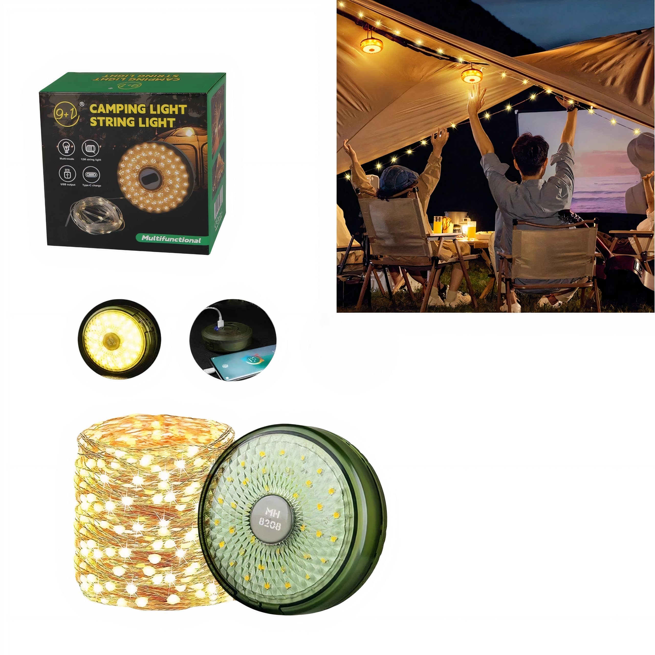 Ghirlanda cu Lanterna Portabila 9cm Led Lumina Calda, USB Engros